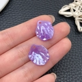 Handheld pearl purple shell-shaped acrylic pendant for DIY jewelry making accessories - Iridescent Light Purple Cabbage Leaf (22005)