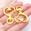 Chiusura a moschettone girevole a cuore giallo limone opaco per portachiavi fai-da-te - Giallo