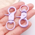 Matte lichtpaarse 44x21mm draaibare karabijnsluitingen voor DIY tassen en sleutelhangers - 44x21mm / Lichtpaars
