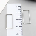 DIY rectangle stainless steel pendant frame 26x12mm for jewelry making - Gold Rectangle Frame (T1831)
