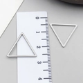 Pair of silver stainless steel triangle hollow pendants with 2.5cm scale measurement - Gold Triangle Frame (T1861)