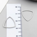 Silver stainless steel rounded triangle frame pendant for DIY jewelry making accessories - Gold Rounded Triangle Frame (T1867)