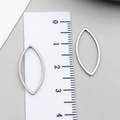 Pair of marquise stainless steel DIY resin frame pendants for jewelry making accessories - Gold Eye Marquis Frame (T1897)