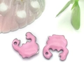 Pink crab charms in gold-plated stainless steel for DIY jewelry making and crafts - Steel Color Enamel Pink Crab