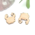 Pink and gold crab shaped charms in drip oil finish for DIY jewelry and necklaces - Gold Color Enamel Flesh Color Crab