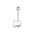 Pendentif hache en argent antique avec finition vintage et anneau pour bijoux DIY - Hache (11183)