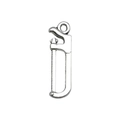 Pendentif scie à main en alliage argent antique avec détails pour bijoux DIY et porte-clés - Scie à Métaux (8525)