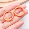 Hebillas de anillo de resorte de aleación naranja de 24 mm para joyas DIY y llaveros - Naranja Amarillo