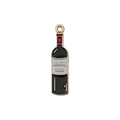 Lafite 1982 red wine bottle enamel alloy charm pendant with black and red drip oil finish - Black Enamel Wine Bottle (13526)