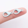 Light blue lobster clasp 8x14mm colorful zinc alloy hardware for DIY jewelry making - Light Blue (14x8mm)