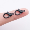 Matte black 8x14mm lobster clasp on fingertip showing small size for DIY jewelry - Black (14x8mm)