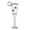 Antique silver finish alloy champagne glass pendant charm for DIY jewelry making - Wine Glass Style (10550)