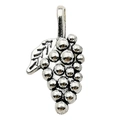 Ciondolo a forma di uva in argento antico in lega per creazione di gioielli fai da te - Stile Uva (10556)