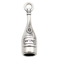 Ciondolo a forma di bottiglia di vino in lega argento antico per gioielli fai da te - Stile Bottiglia di Vino (10557)