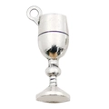 Ciondolo calice in argento antico per creazione di gioielli fai da te e braccialetti - Stile Calice di Vino (10562)