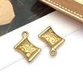 Gold plated candy shaped pendant with Sweet engraving and heart relief detail - Sweet Candy Style (T2838)