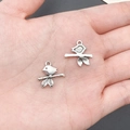 Antique silver bird on branch alloy pendants for DIY necklace and jewelry making - Bird on Branch (7172)