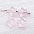 Pink star-shaped 8mm gradient glass beads for DIY jewelry making accessories - Transparent Pink