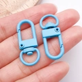Sky blue matte finish metal swivel lobster clasp for DIY jewelry and keychains - Oval Snap Hook (26353)