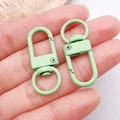 Light green matte lobster clasp swivel hook for DIY keychains and bag accessories - Oval Snap Hook (26363)
