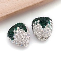 Macro di ciondoli a fragola 3D con strass scintillanti per gioielli e accessori fai da te - Fragola Bianca AB Media (23744)