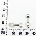 Colgantes de pesas plateados antiguos para creación de joyas DIY de 22mm x 10mm - Estilo de Barra de Deporte Plata Antigua (9008)