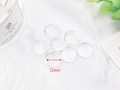 Clear 12mm glass cabochon dome for DIY jewelry making and craft decorations - 12mm / Clear
