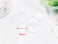 DIY jewelry 14mm round clear glass dome tiles for making keychains and magnets - 14mm / Clear