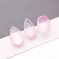Accesorios para joyas DIY con tres colgantes de gota en cristal rosa esmerilado - Rosa Claro Transparente (Grande)