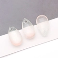 Pink gradient teardrop glass flower petal beads for DIY jewelry and hair accessories - Transparent Cloud Yellow Pink (Large)