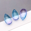 Czech glass waterdrop beads in blue-purple gradient for DIY ancient hairpins - Transparent Dark Blue with Purple (Large)
