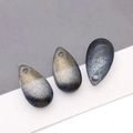 Gradient glitter waterdrop pendants for DIY hairpins and jewelry making accessories - Transparent Black Gold Splattered (Large)