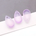 Light purple frosted gradient glass teardrop beads for DIY hair accessory making - Transparent Light Purple (Large)