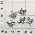 Retro antieke zilveren bijenhangers voor DIY sieraden van 15x18mm legering metaal set - Bij Stijl (9185)