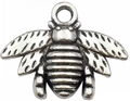 Vintage zilveren bijen hanger van zinklegering voor DIY kettingen en armbanden - Bij Stijl (7390)