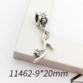 Antique silver high heel shoe charm pendant 9x20mm for DIY jewelry making - High Heel Shape (11462)