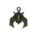 Antique bronze bat charms for DIY jewelry making in a vintage metallic bat design - Little Bat