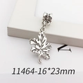 Antique silver maple leaf pendant charm for jewelry making size 16x23mm - Maple Leaf Shape (11464)