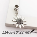Antique silver sunflower alloy pendant charm 18x22mm for DIY jewelry making - Sunflower Shape (11468)