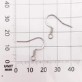 Crochets d'oreilles en acier inoxydable argenté pour DIY avec échelle de 20mm - Crochet Applati à Ressort (10685) 16x18mm