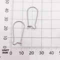 Polished silver stainless steel French earring hooks for DIY jewelry making - French Earring Hook (10689) 11x24mm