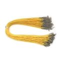 Lote de cordones encerados amarillo brillante de 1,5 mm con cierre de langosta para joyas - Amarillo