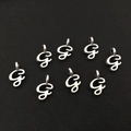 Pendentifs lettre G en alliage argenté pour bracelets et bijoux lot de 8 pièces - Lettre G