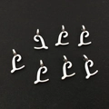 Lot de sept breloques lettre L en alliage argenté pour bracelets DIY personnalisés - Lettre L