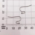Silver stainless steel fish hook earrings accessories for DIY jewelry making - Ball End Hook (10692) 11x20mm