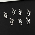Pendentifs polis en alliage argenté en forme de J pour la création de bijoux DIY - Lettre P