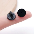 Chiusure classiche in gomma nera per spille e distintivi, accessori per fissaggio - Nero