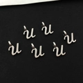 Pendentif lettre u en alliage argenté pour breloque de bracelet personnalisée - Lettre U