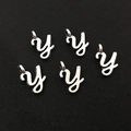 Pendentifs lettre y minuscule en alliage d'argent pour la création de bijoux DIY - Lettre Y