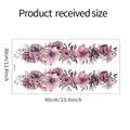 Dettaglio adesivo da parete floreale rosa con dimensioni del layout e misure del prodotto - Stile Floreale Estetico Romantico (HY-B004) / 30*60cm/HY-B004